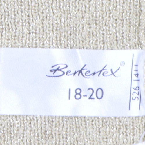Berketex Women's Gold Cardigan, Size 18, Embroidered