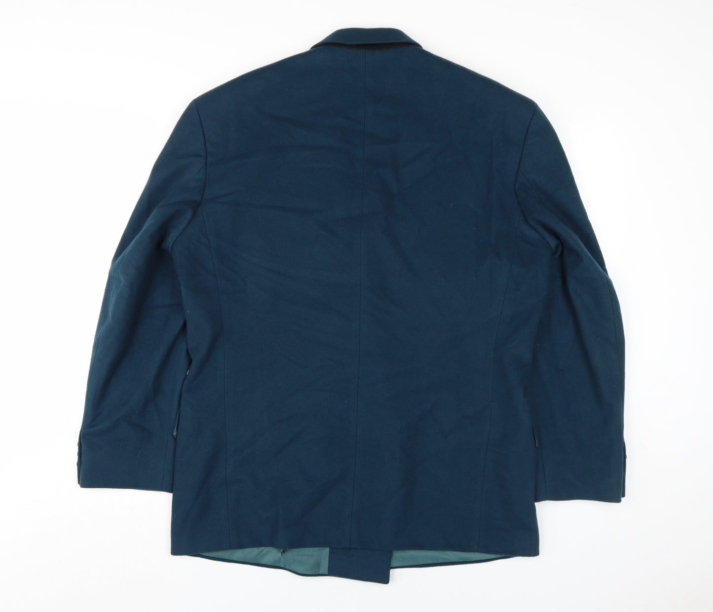 Burton Men's Blue Wool Blazer 40S Double-Breasted