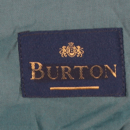 Burton Men's Blue Wool Blazer 40S Double-Breasted