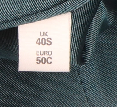 Burton Men's Blue Wool Blazer 40S Double-Breasted