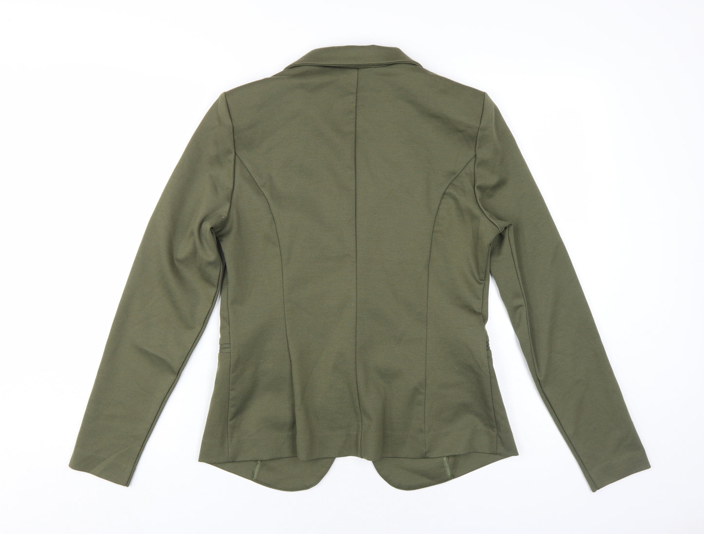 ICHI Women's Green Blazer, Size M, Stretch Fabric