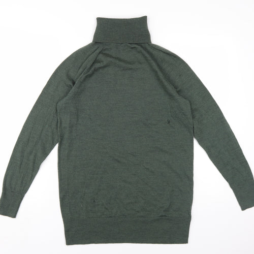 GAP Men's Green Merino Wool Roll Neck Jumper S