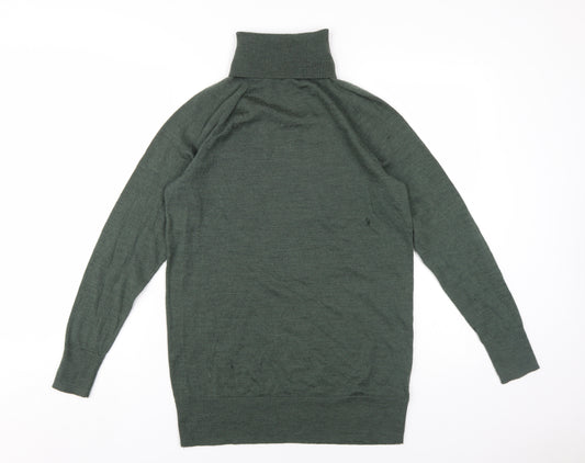 GAP Men's Green Merino Wool Roll Neck Jumper S