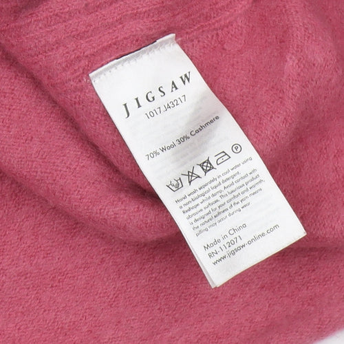 Jigsaw Women's Pink Wool Cashmere Cardigan - M