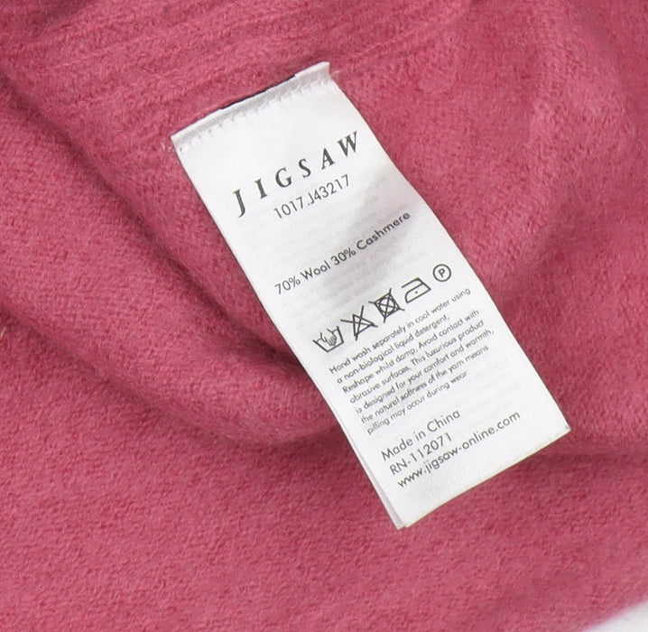 Jigsaw Women's Pink Wool Cashmere Cardigan - M