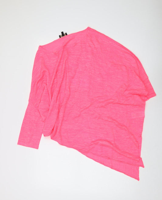 Phase Eight Women's Pink Cape Jumper, Size L, Boat Neck