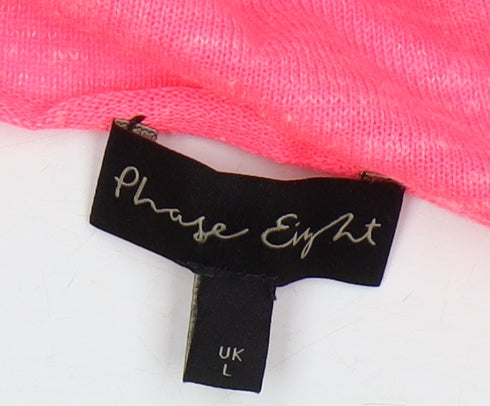 Phase Eight Women's Pink Cape Jumper, Size L, Boat Neck