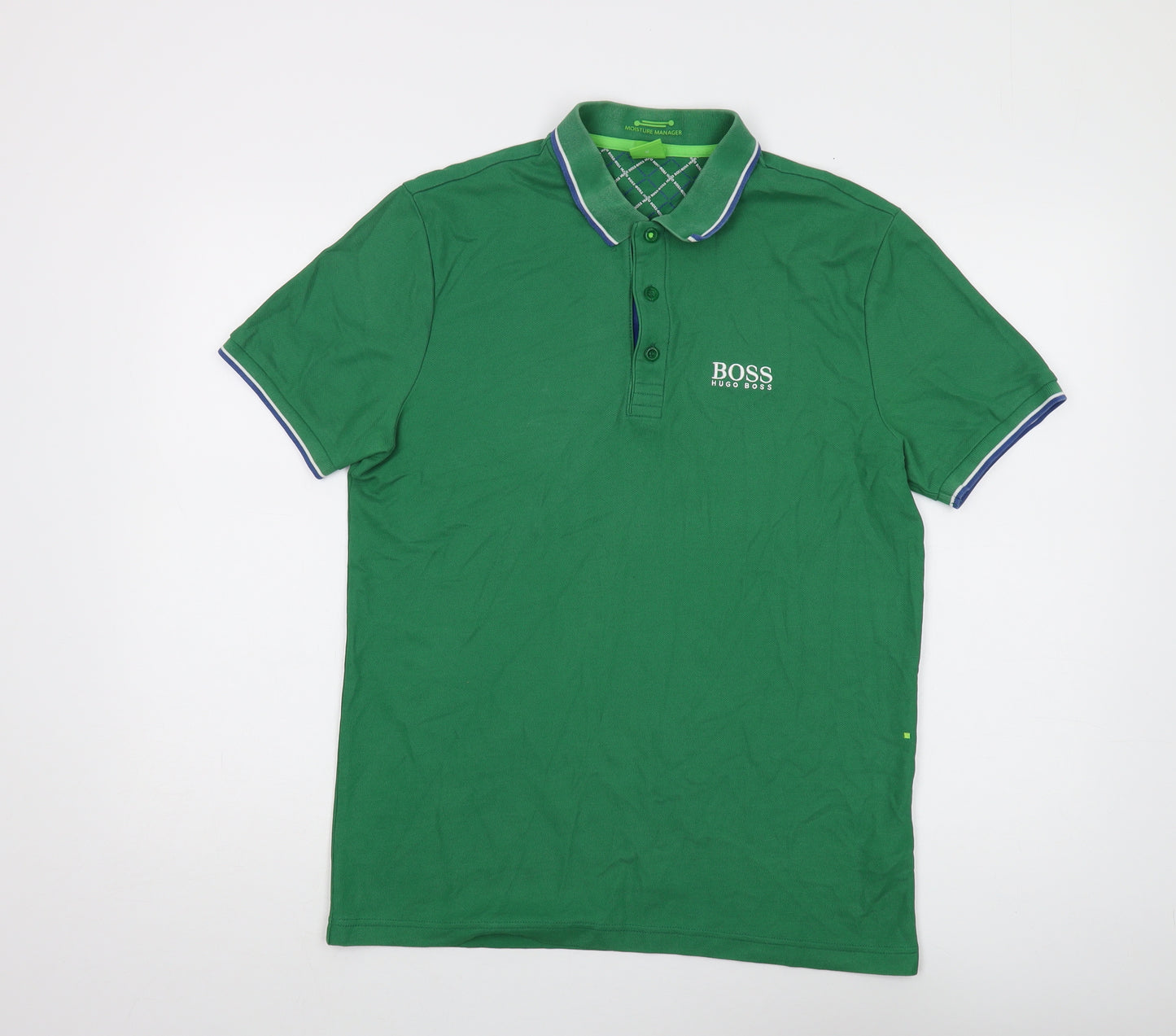 Hugo Boss Men's Green Polo Shirt M Size Casual Style