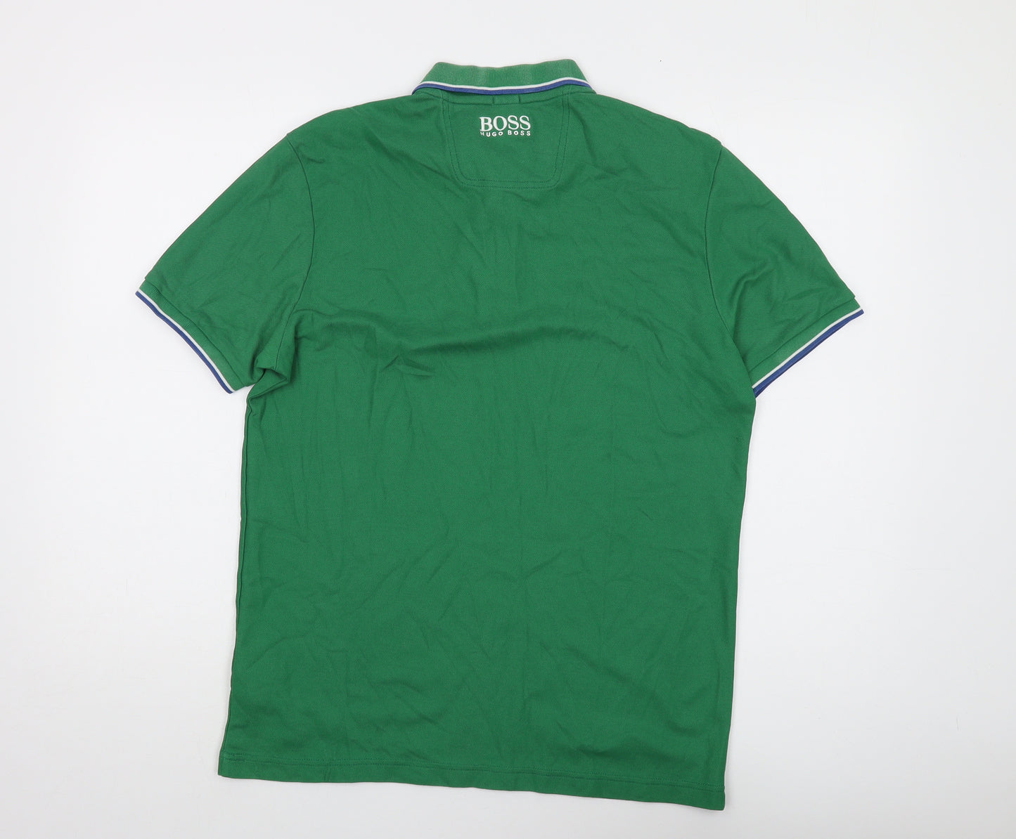 Hugo Boss Men's Green Polo Shirt M Size Casual Style