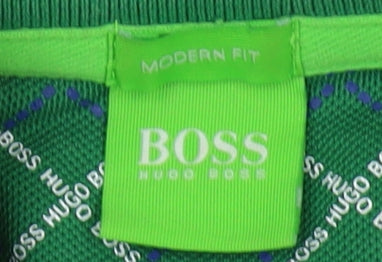 Hugo Boss Men's Green Polo Shirt M Size Casual Style