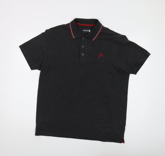 Head Men's Black Polo Shirt Medium Casual Comfort