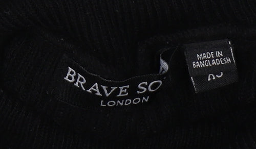 Brave Soul Women's Black Long Knit Dress XS