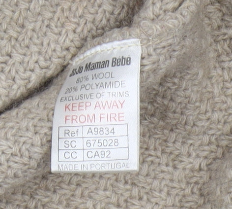 JoJo Maman Bébé Beige Wool Cardigan, Women's S