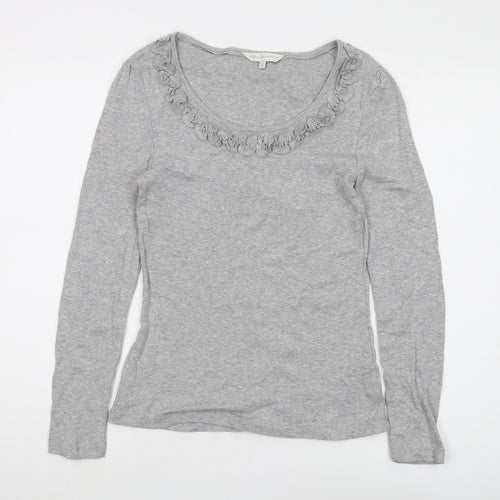 Rocha, John Rocha Grey Scoop Neck Long Sleeve Women’s T-Shirt