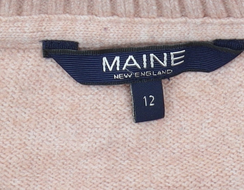 Maine New England Pink Women's Pullover Jumper Size 12