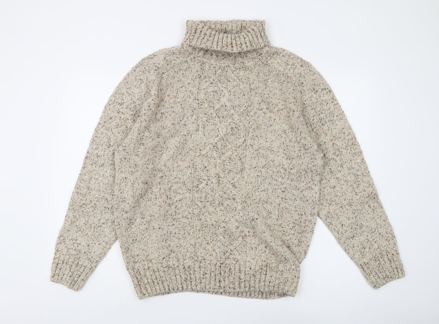 Brook Taverner Beige Roll Neck Pullover Jumper L Men