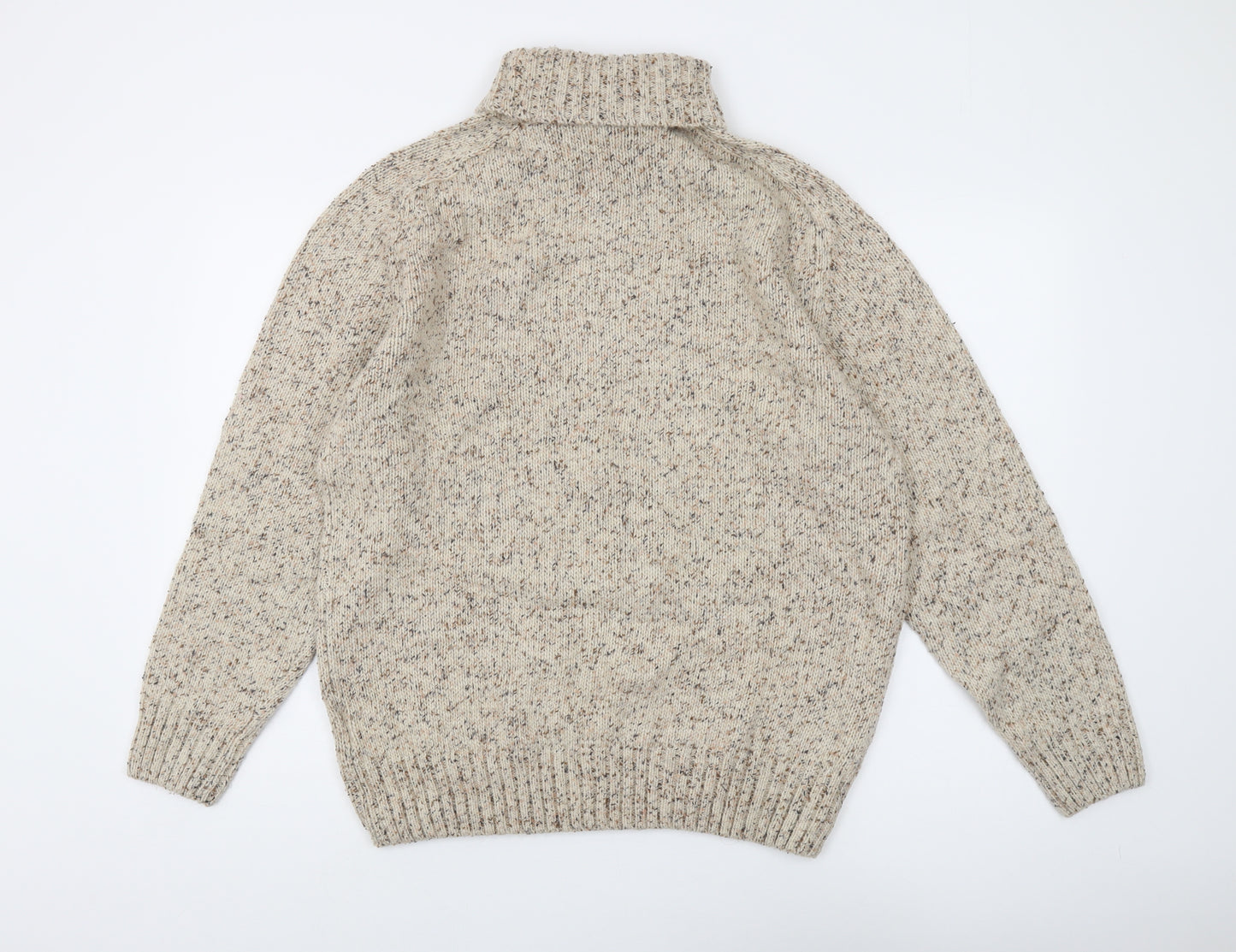 Brook Taverner Beige Roll Neck Pullover Jumper L Men