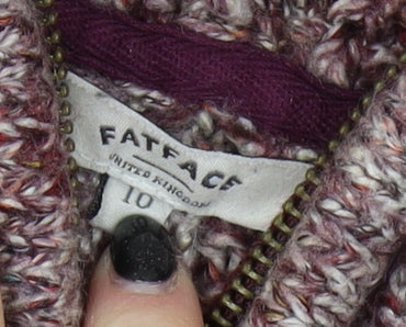 FatFace Women's Multicoloured Hooded Jumper Size 10