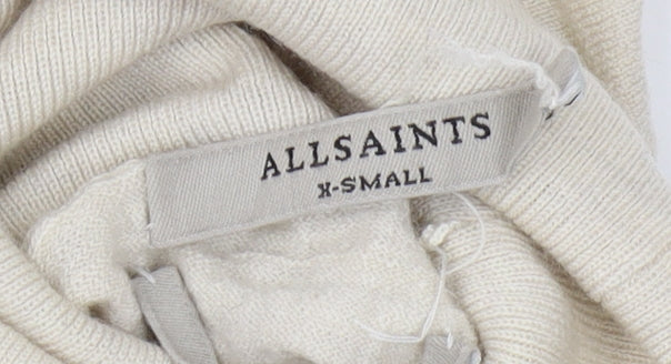 AllSaints Women's Ivory Roll Neck Jumper XS