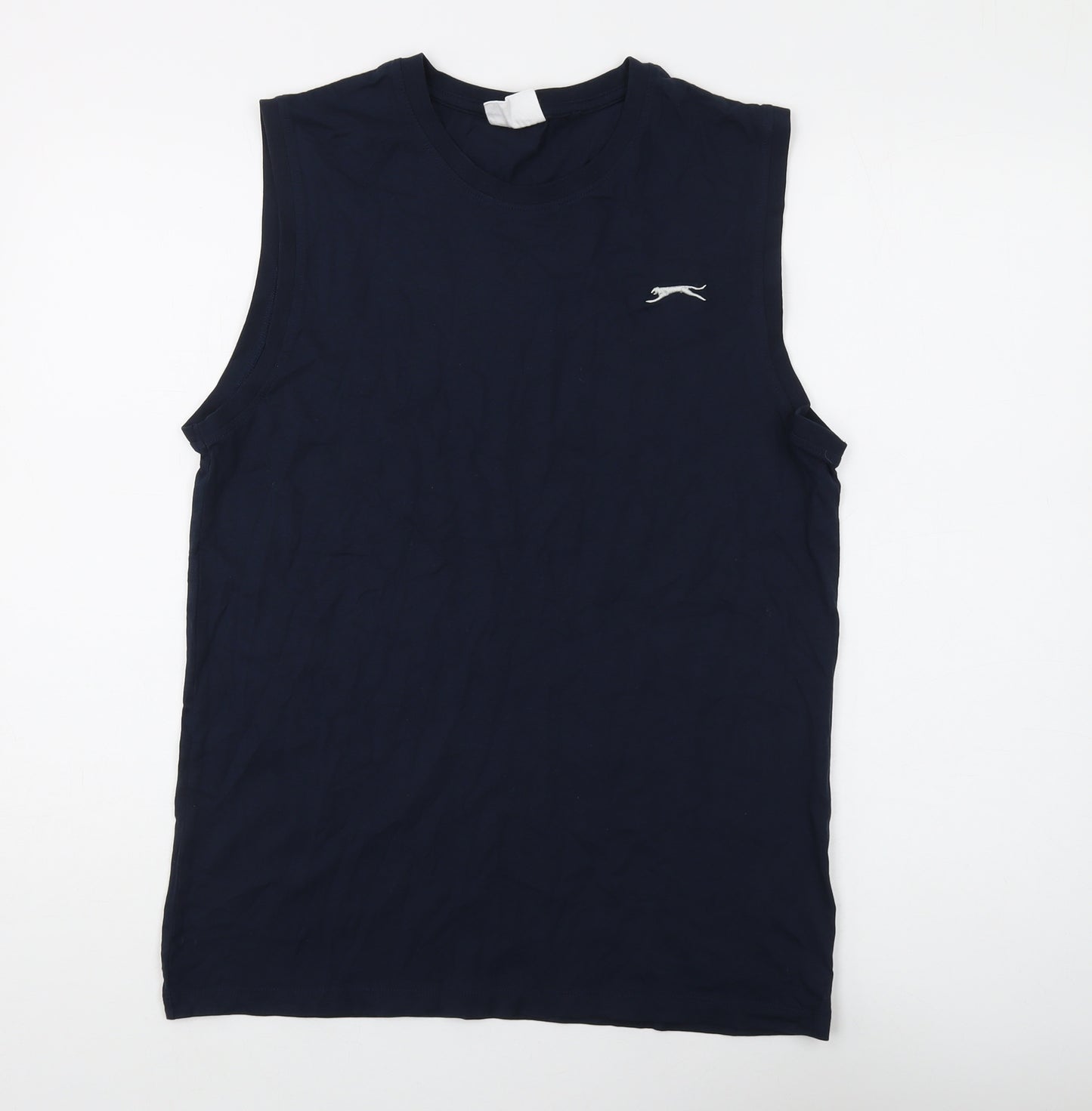 Slazenger Men's Sleeveless Blue Crew Neck T-Shirt