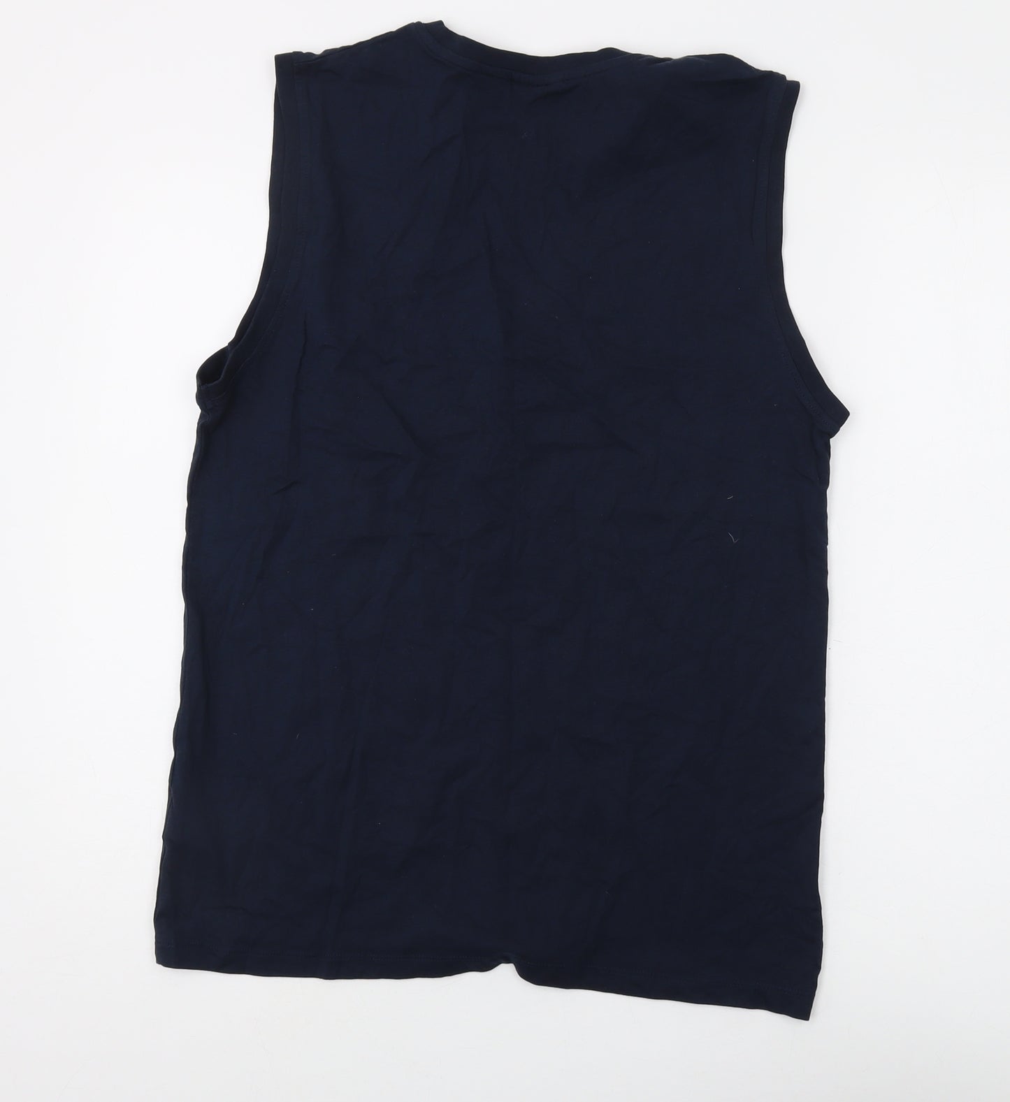 Slazenger Men's Sleeveless Blue Crew Neck T-Shirt