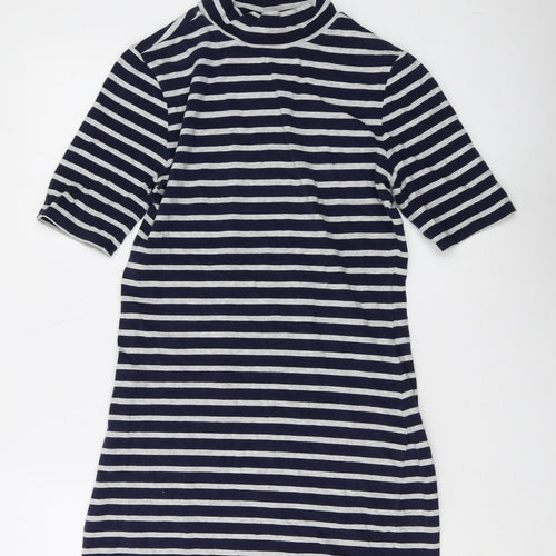 Gap Women's Blue Striped T-Shirt Dress, S