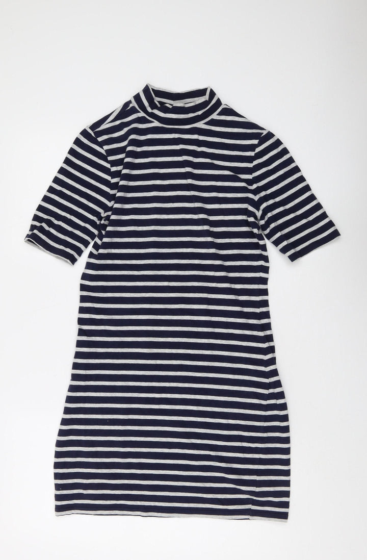 Gap Women's Blue Striped T-Shirt Dress, S