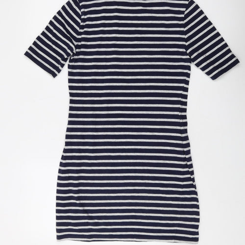 Gap Women's Blue Striped T-Shirt Dress, S