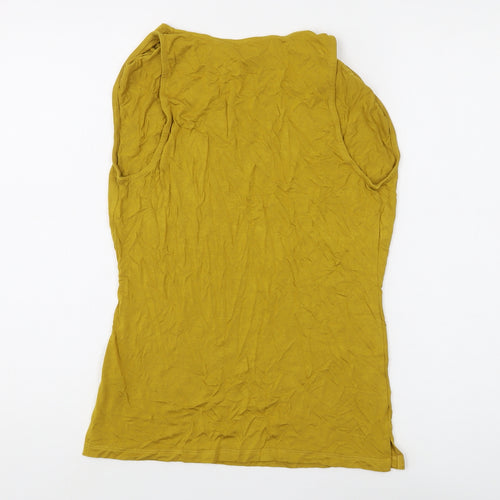 French Connection Women's Yellow Cowl Neck Tank Size 10