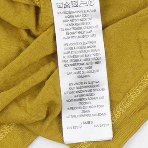 French Connection Women's Yellow Cowl Neck Tank Size 10