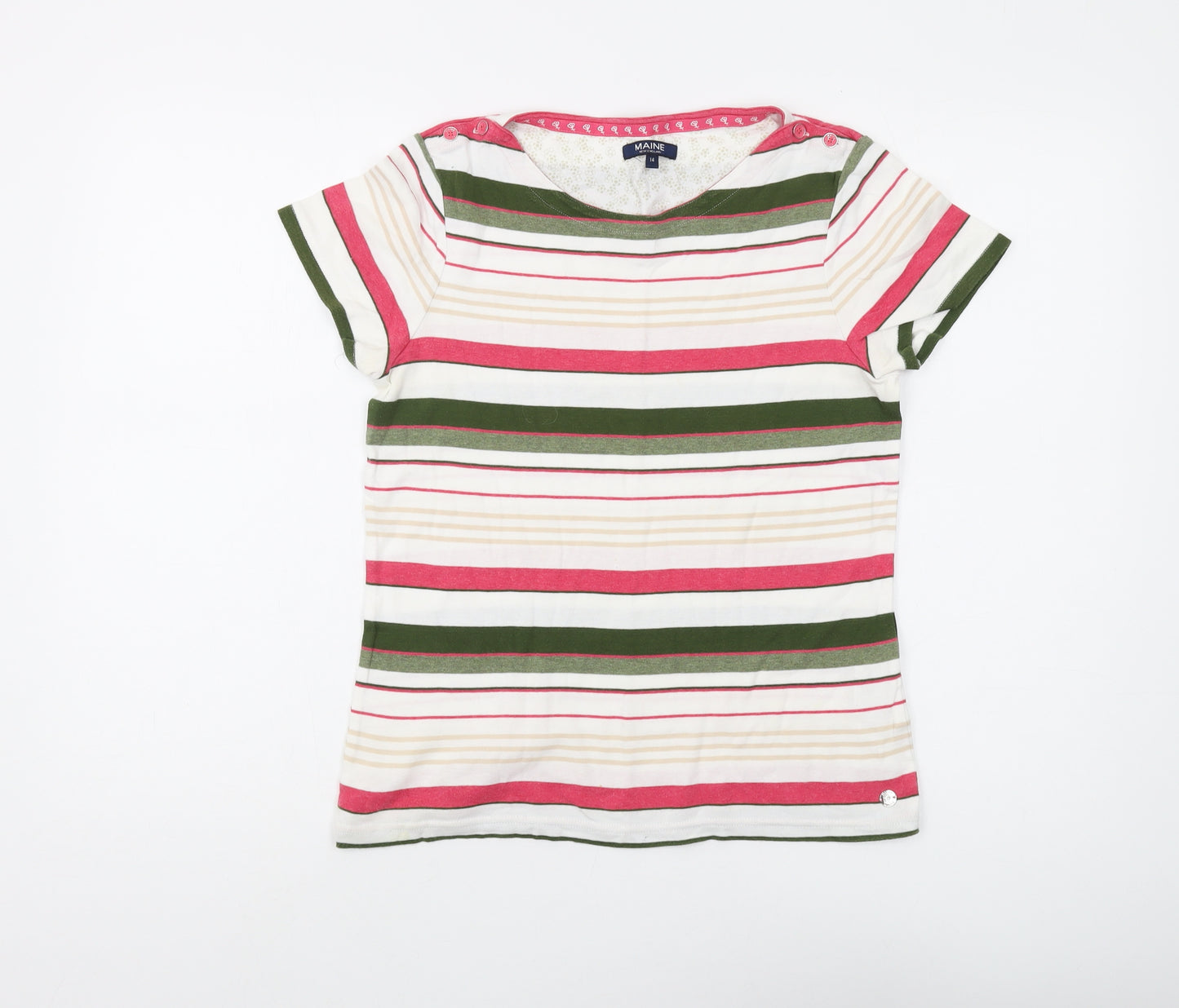 Maine New England Women's Multicoloured Stripe T-Shirt