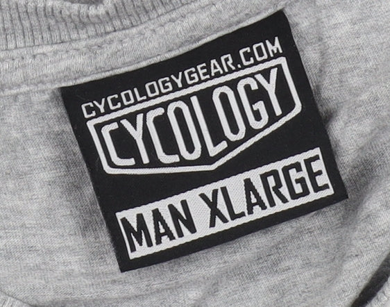 Cycology Men's XL Grey Graphic Bike T-Shirt