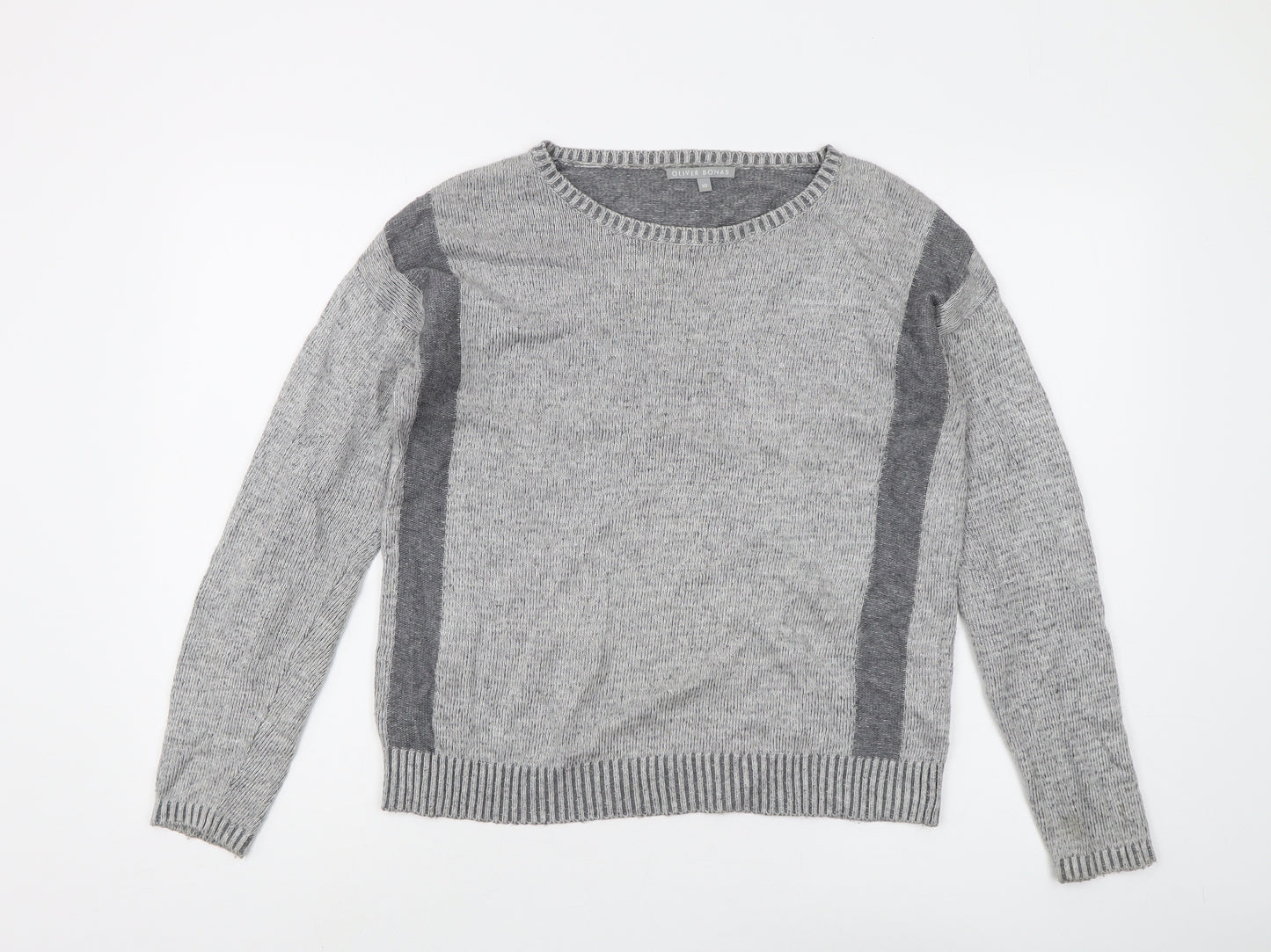 Oliver Bonas Women's Grey Knit Jumper Size 10