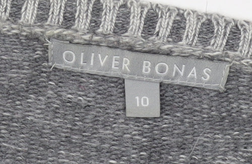 Oliver Bonas Women's Grey Knit Jumper Size 10