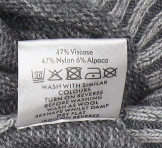 Oliver Bonas Women's Grey Knit Jumper Size 10