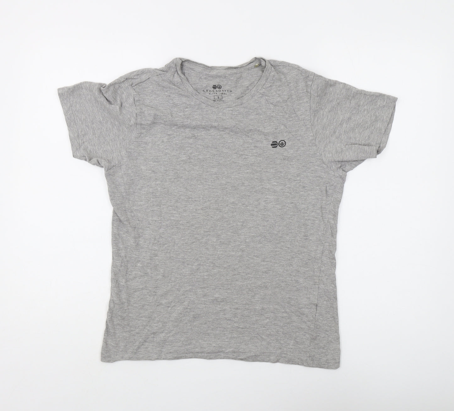 Crosshatch Men's Grey Crew Neck T-Shirt, Size S