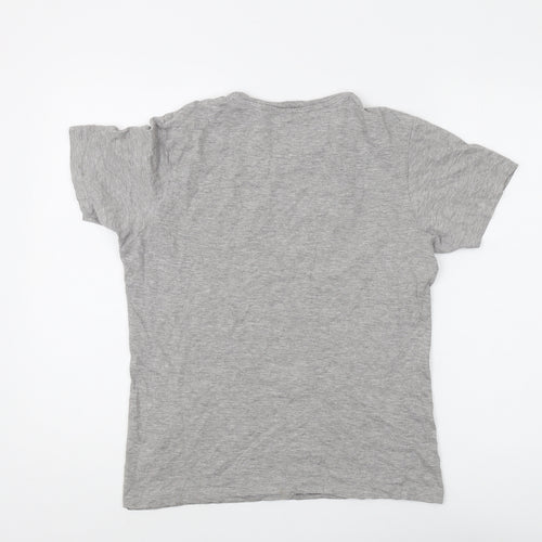 Crosshatch Men's Grey Crew Neck T-Shirt, Size S