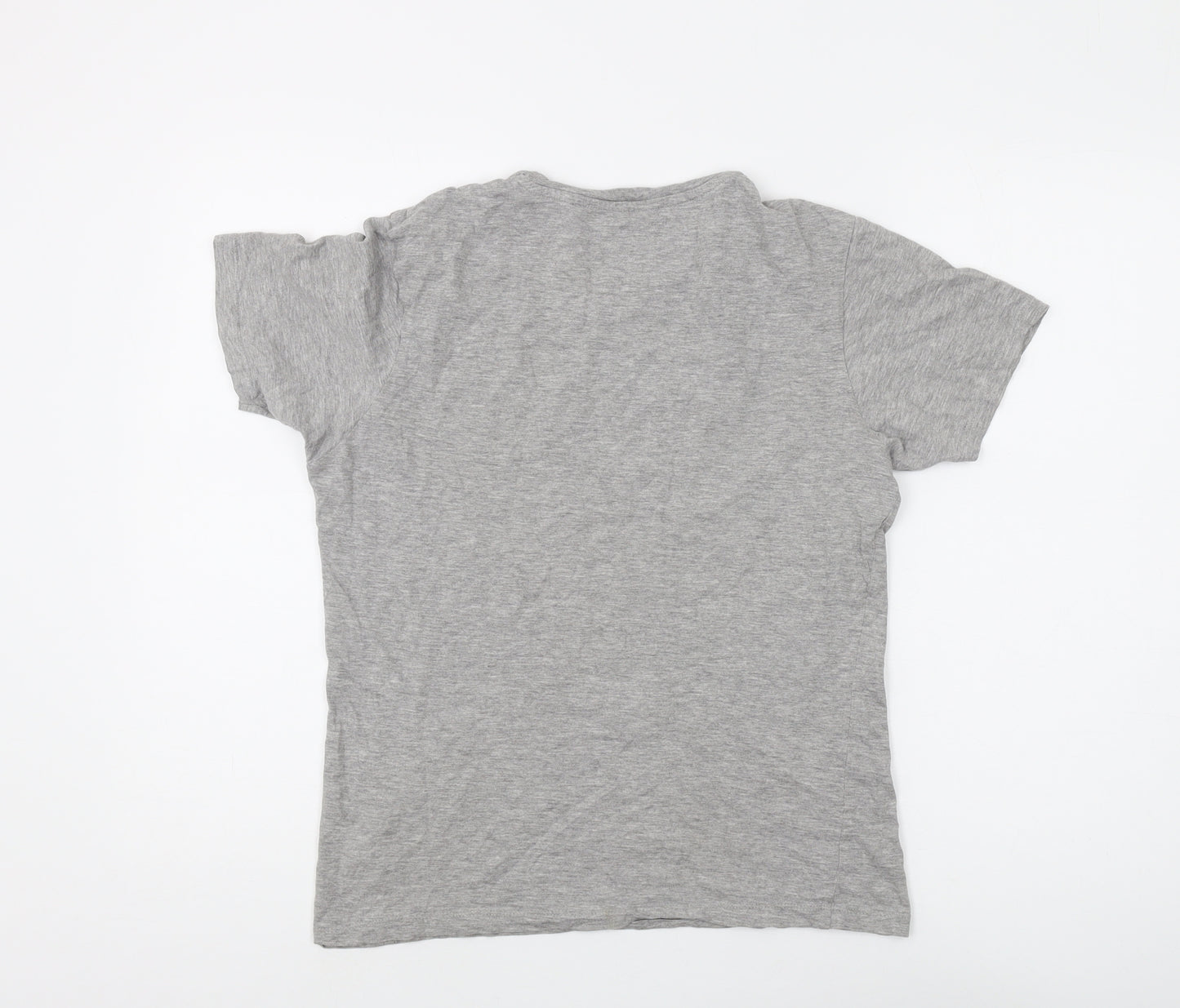 Crosshatch Men's Grey Crew Neck T-Shirt, Size S