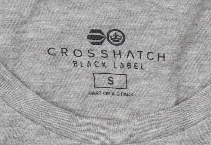 Crosshatch Men's Grey Crew Neck T-Shirt, Size S