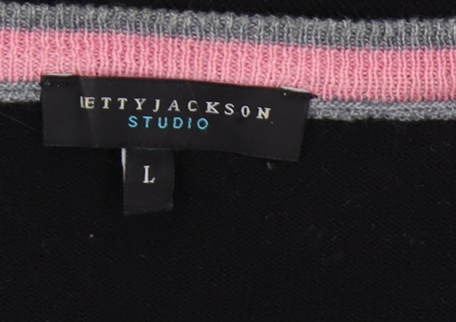 Betty Jackson Studio Women's Black L Pullover Jumper