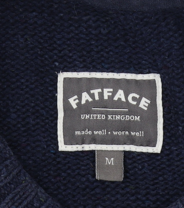 FatFace Men's Blue Fair Isle Pullover Jumper M