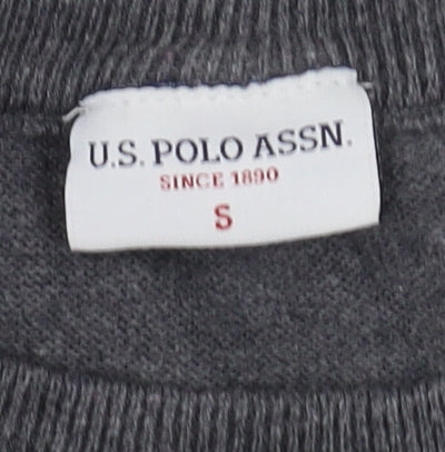 U.S. Polo Assn. Men's Grey Blue Red Pullover Jumper