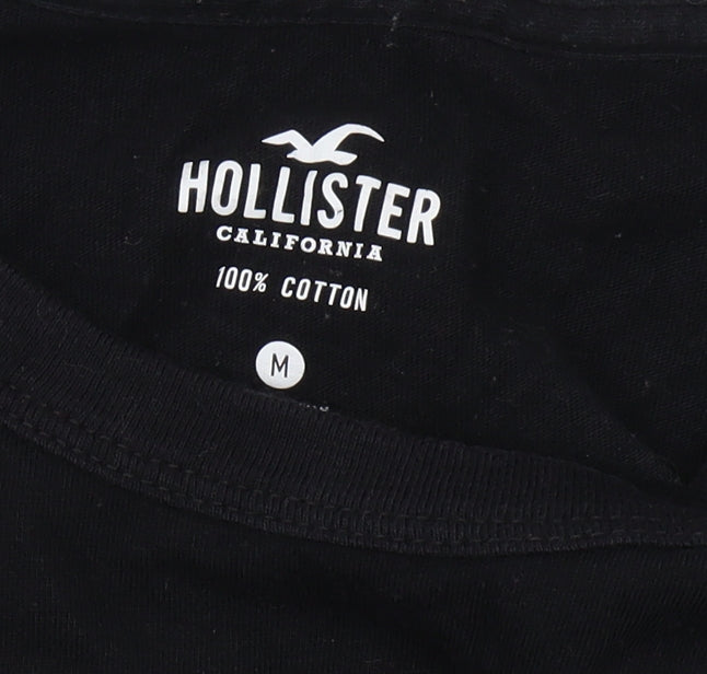 Hollister Men's Black Graphic Tee M - California Style