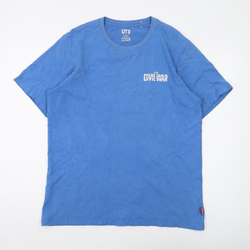 Uniqlo Marvel Blue Men's L Captain America T-Shirt