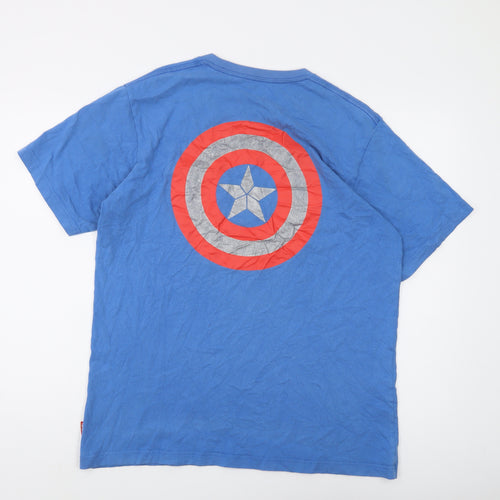 Uniqlo Marvel Blue Men's L Captain America T-Shirt