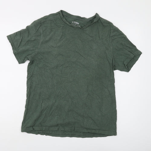 FatFace Men's Green Crew Neck Cotton T-Shirt L