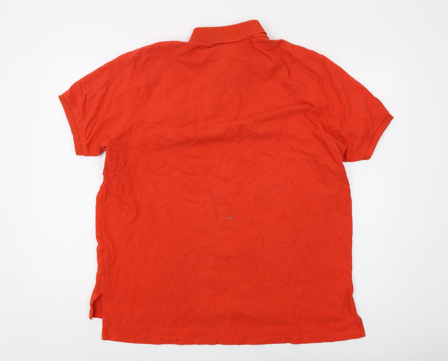 Ralph Lauren Men's Orange Polo Shirt XL Cotton