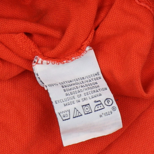 Ralph Lauren Men's Orange Polo Shirt XL Cotton