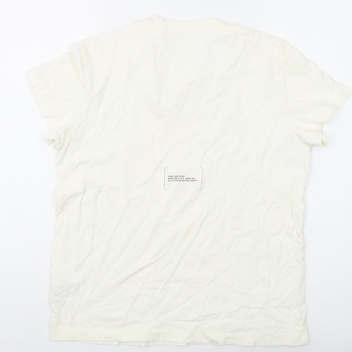 Adidas Unisex White T-Shirt L Basic Crew Neck