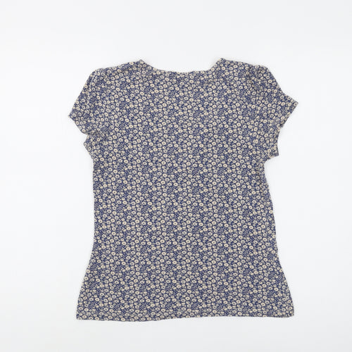 Rocha John Rocha Women's Blue Floral T-Shirt Size 12